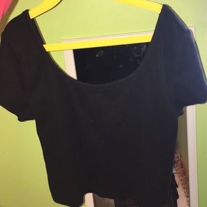 Black crop top
